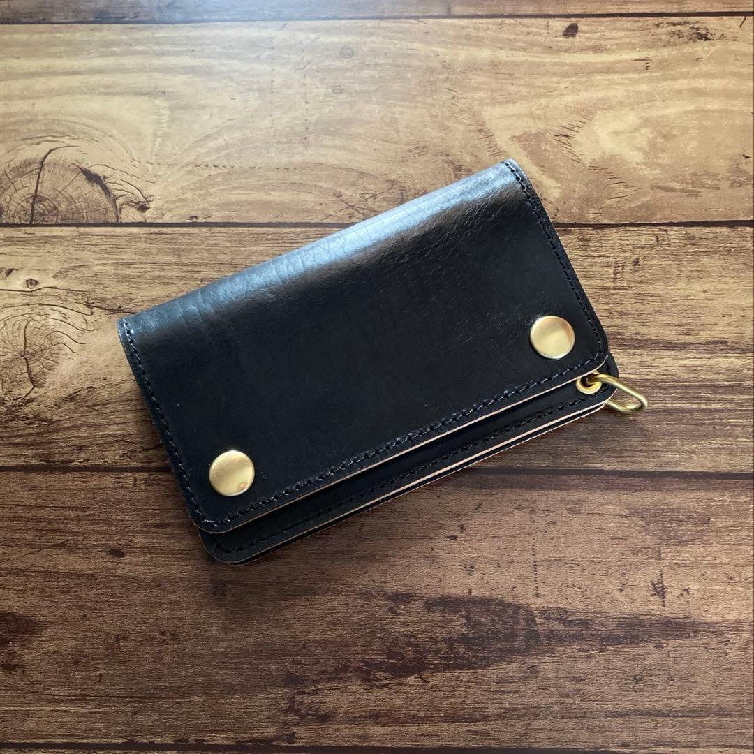 【お札を折らずに収納】姫路レザー トラッカーウォレット150（ミドル）2.5層