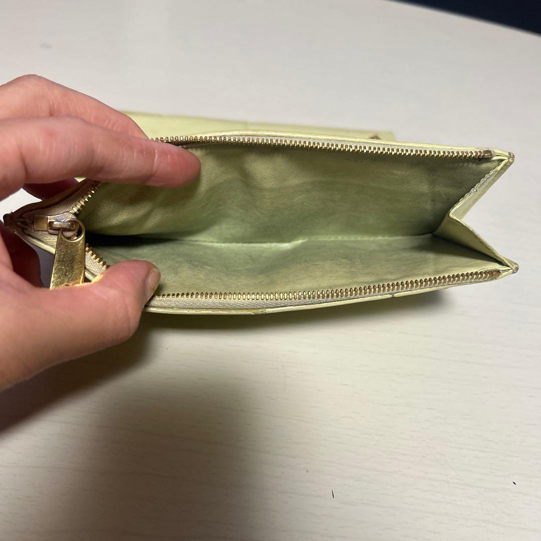 リ*コ様 ヴォッテガヴェネタイエローライムイエロー長財布中古カード入れか小銭入れ