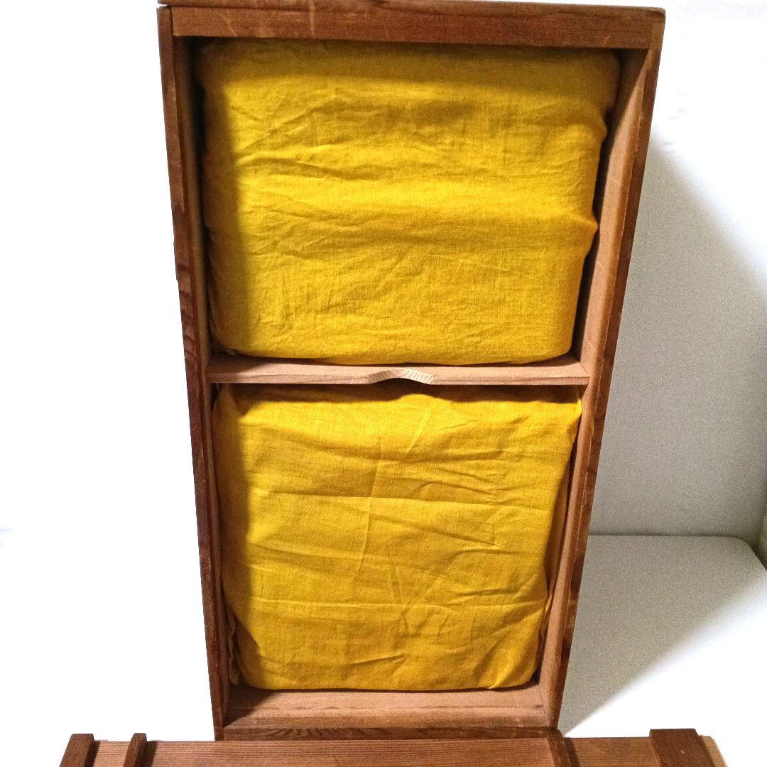 能登輪島塗 前田漆器謹製 極上 総菊詰沈金 五段重箱 蓋二枚