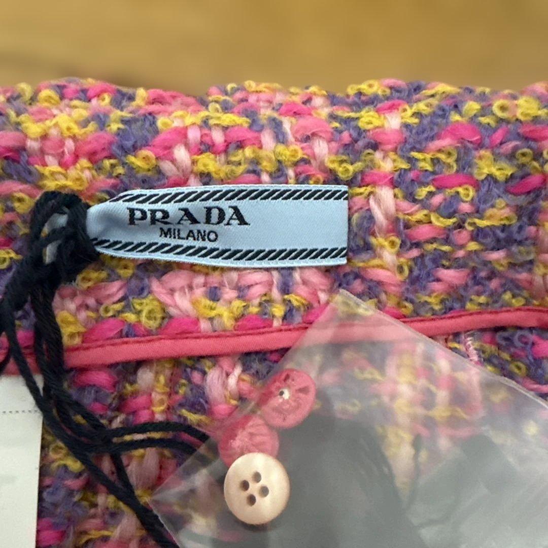 【新品未使用】PRADA ツイードプリーツスカート