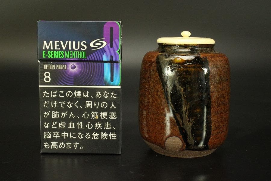 茶道具 彷古 中興名物 橋姫茶入 花兎裂 仕服 良蓋共箱小堀遠州(RC938)