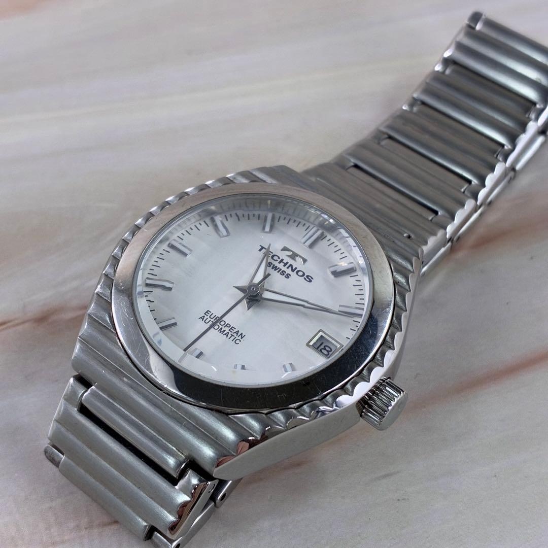 美品　オールドテクノス　スケルトン　ヨーロピアン オートマチック　メンズ　腕時計