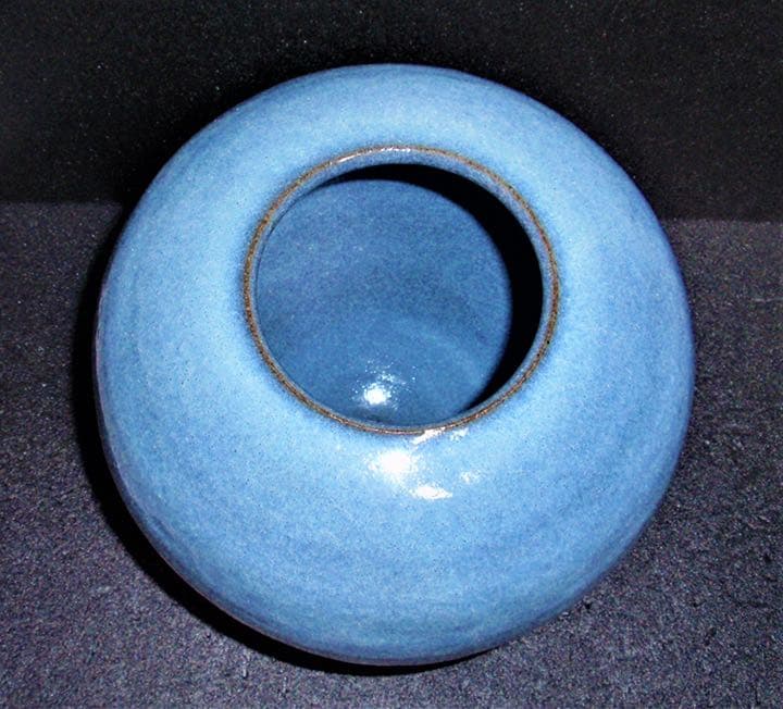 木村盛伸作釣青釉篇壺