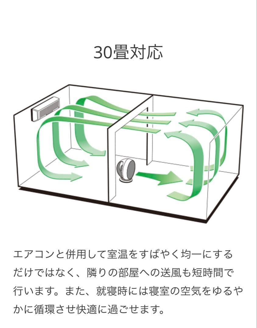 バルミューダーサーキュレーター　 ホワイト×ブラック FGF-3300