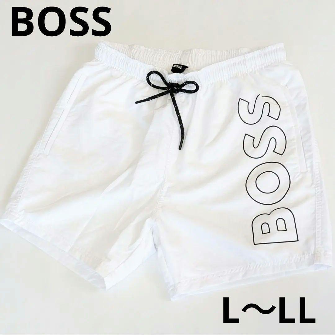 海外限定品】 BOSS ボス スイム ショーツ 水着 L LL ホワイト 白