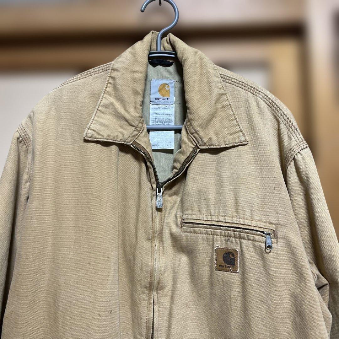 ヴィンテージ カーハートCarhartt ベージュ デトロイトジャケット　m M
