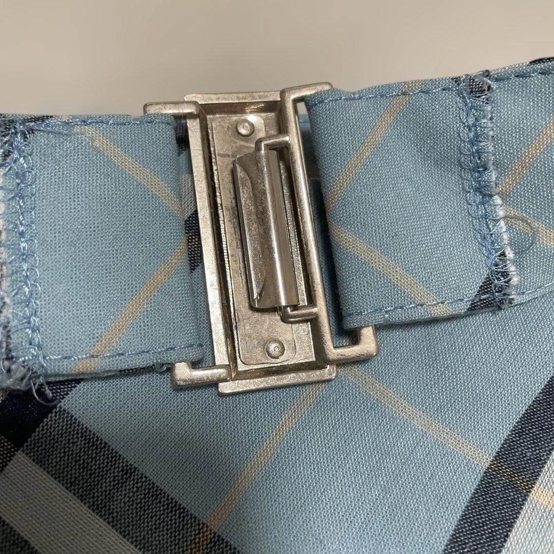 美品✨BURBERRY BLUE LABEL チェックスカート　ロゴ入りベルト