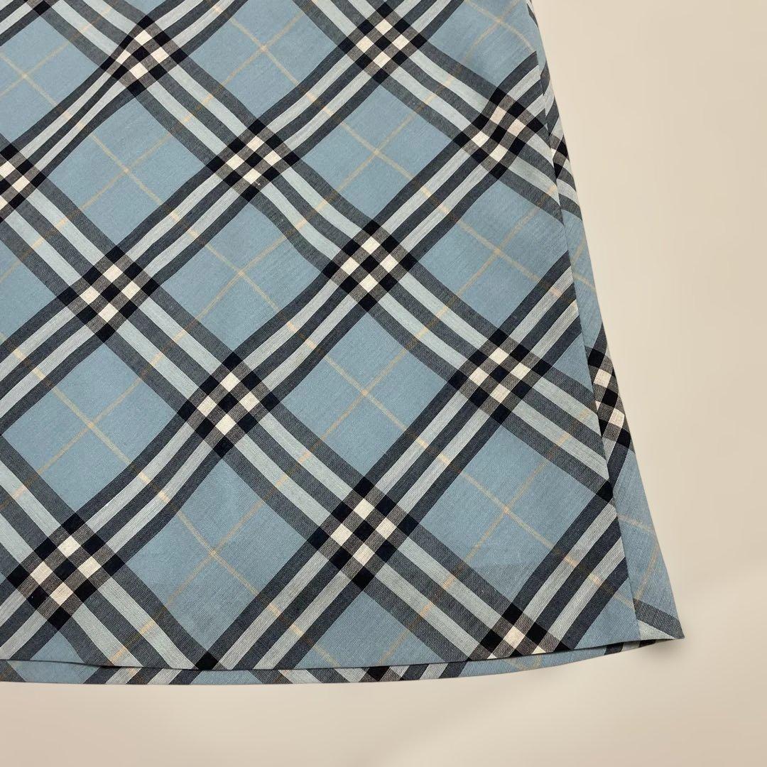 美品✨BURBERRY BLUE LABEL チェックスカート　ロゴ入りベルト
