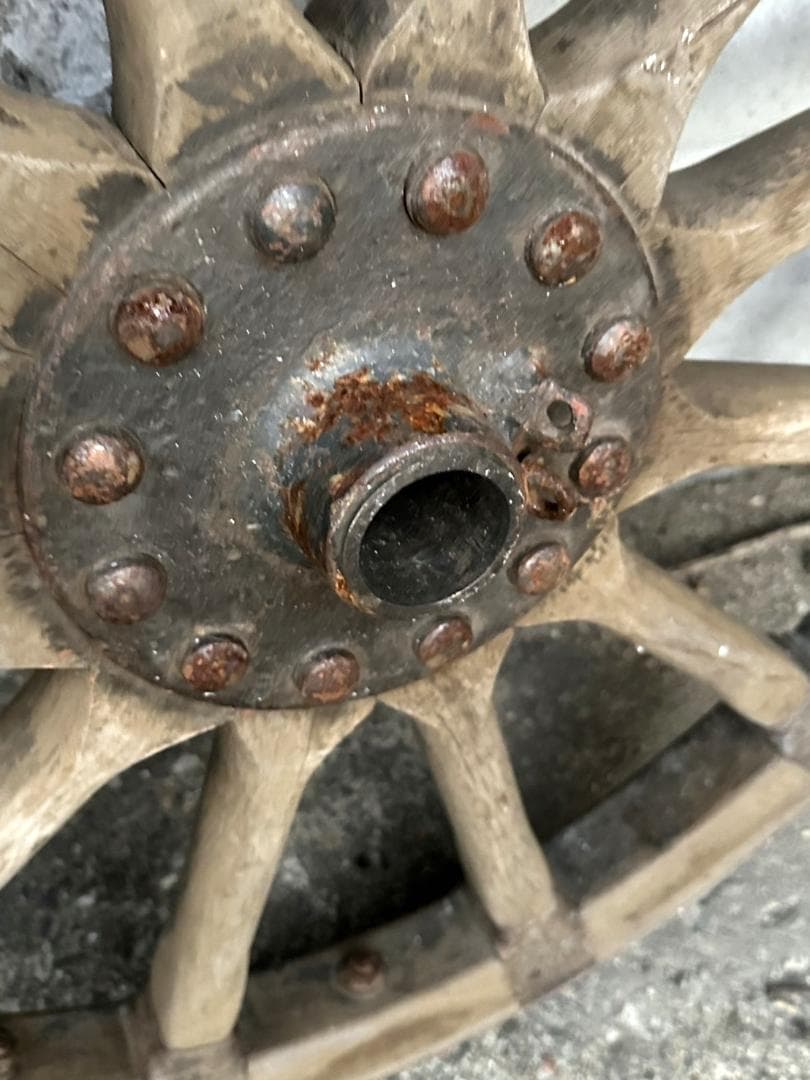 レア品 旧家 蔵出し 野戦砲 車輪 直径-約70cm 旧日本軍 大砲 骨董