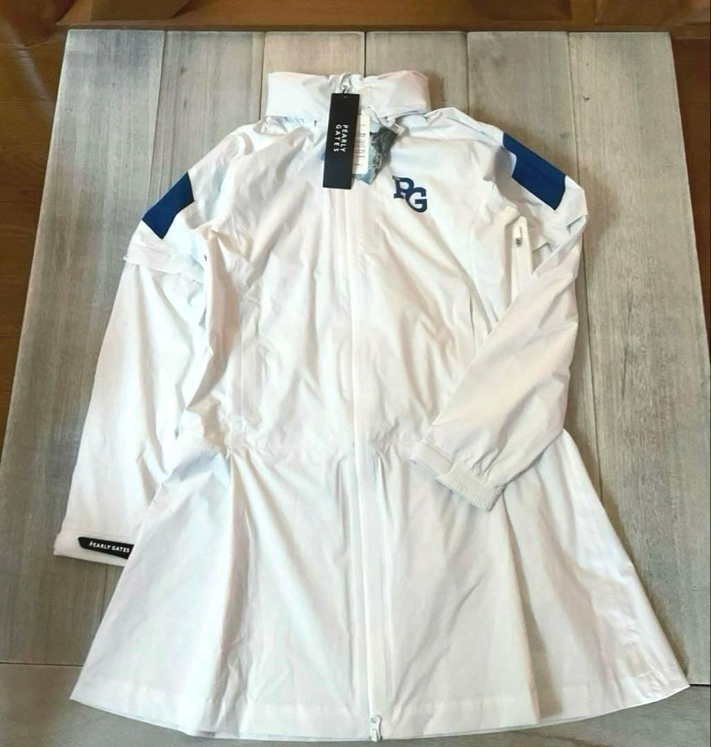 新品PEARLY GATES レインウェア ワンピースホワイト1