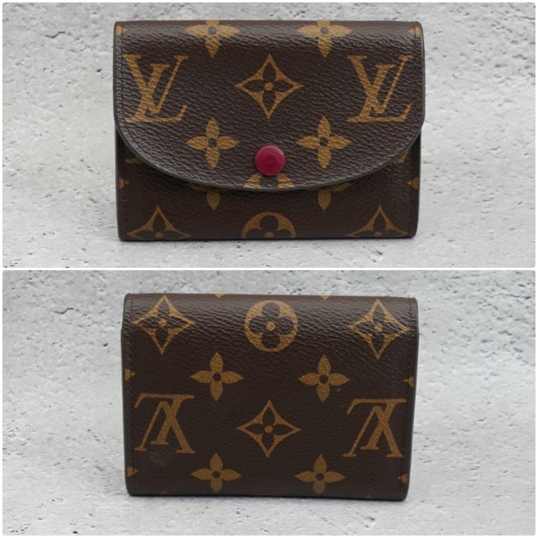 超美品☆ルイヴィトン 折財布 モノグラム フューシャ ポルトモネ ロザリ