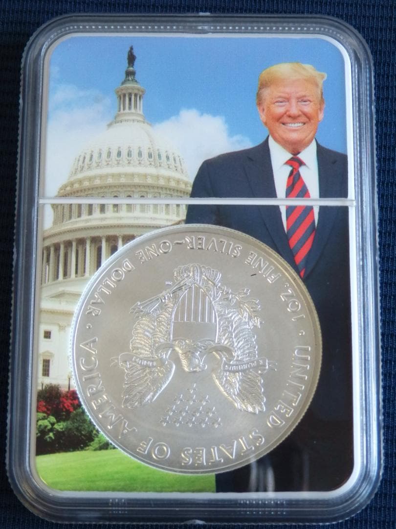 値下 米国 2020年 イーグル1＄銀貨 トランプ絵柄 NGC MS70FDI