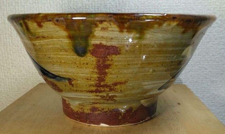 人間国宝 金城次郎 魚紋茶碗 栞 共箱 美品 壺屋焼 壷屋焼