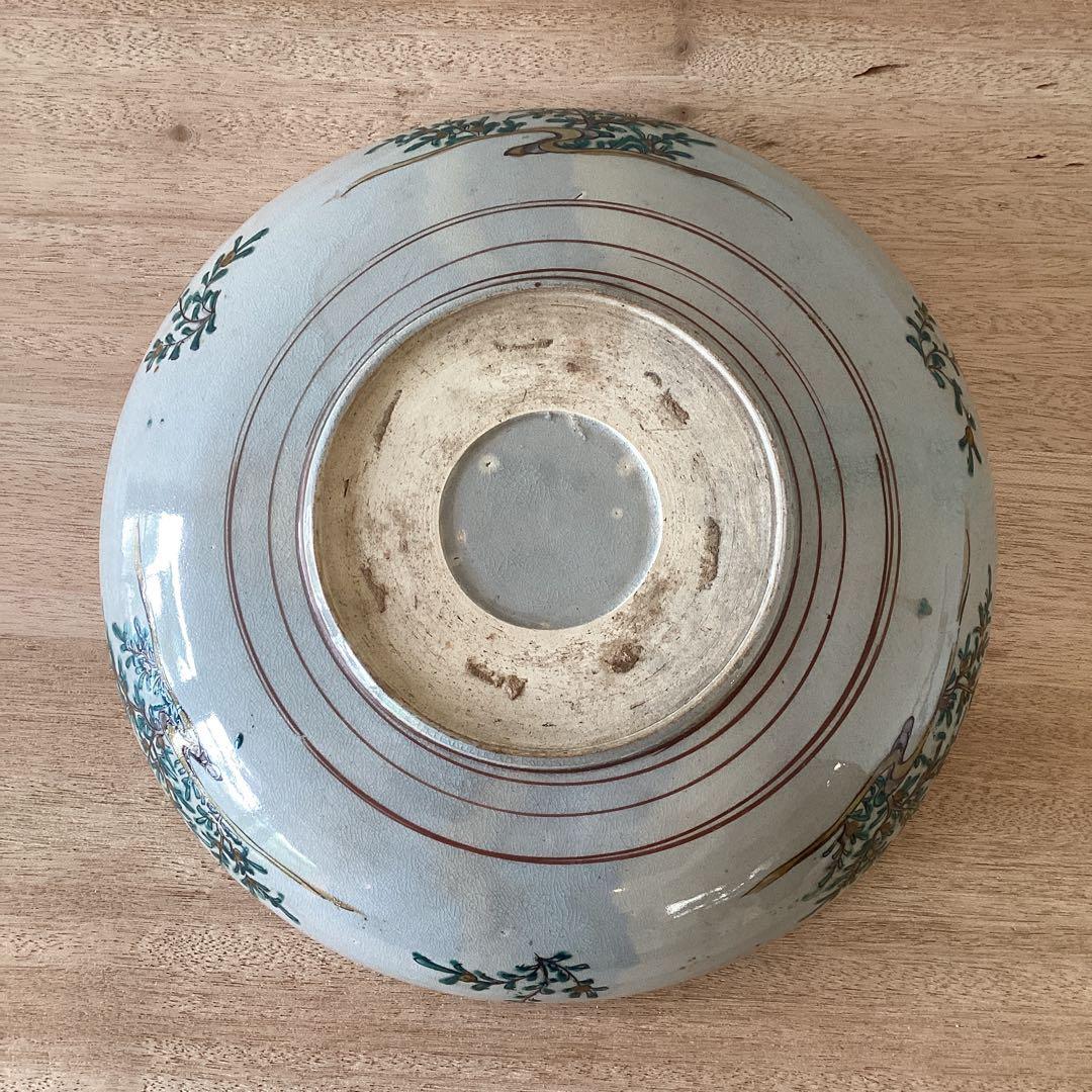 貴婦人図 色絵大皿 飾り絵皿 時代物 当時物 有田焼 九谷焼 中国美術