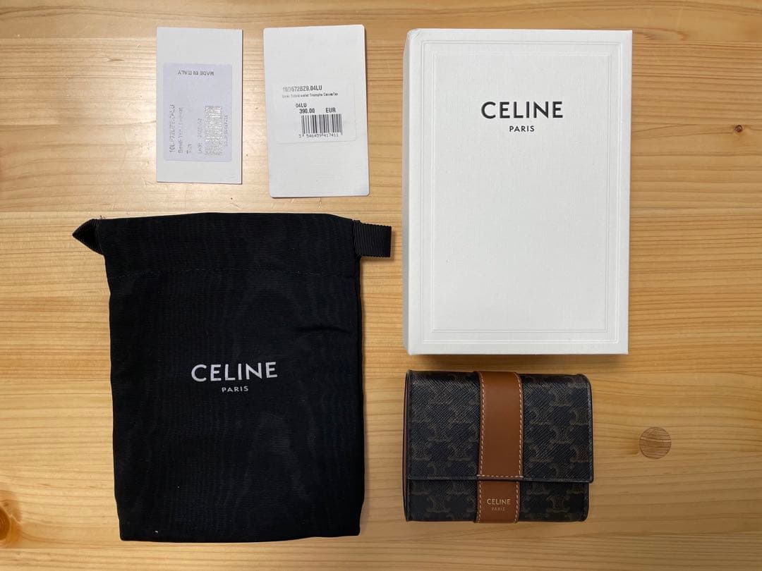 セリーヌ財布 トリンオフキャンバス&ラムスキン - メルカリ