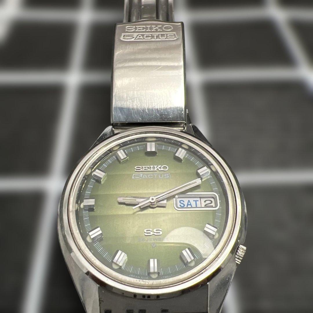 S03 セイコー ファイブ アクタス SS 1974年製 自動巻き グリーン