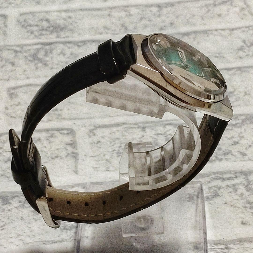 希少ヴィンテージ　シチズン　クオーツ　クリストロン　グリーン　デイデイト　稼働品