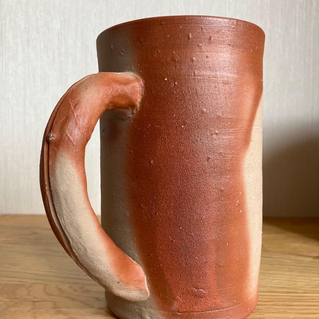 備前焼　ビアマグ　マグカップ大　2点セット