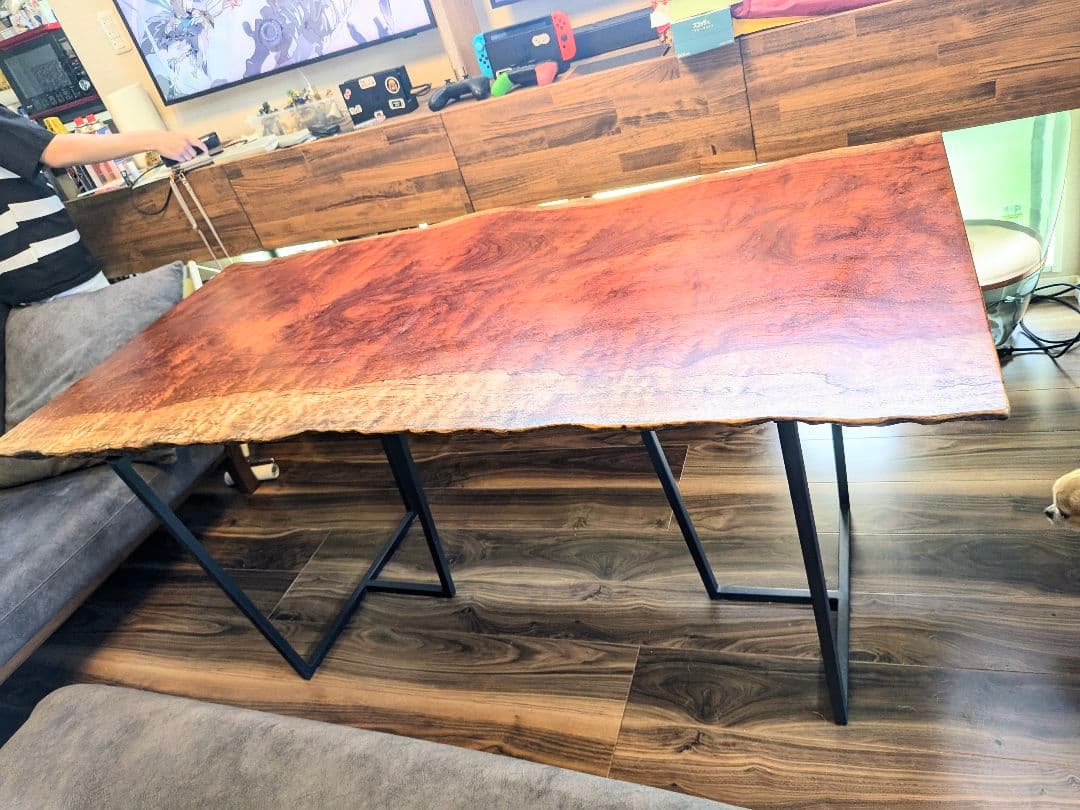 アトリエ木馬、一枚板ダイニングテーブル（150.5センチ）