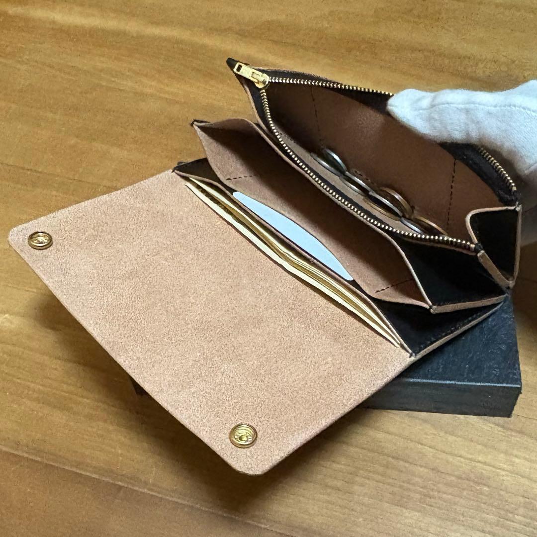 昭南茶芯ブラック　ロングトラッカーウォレット