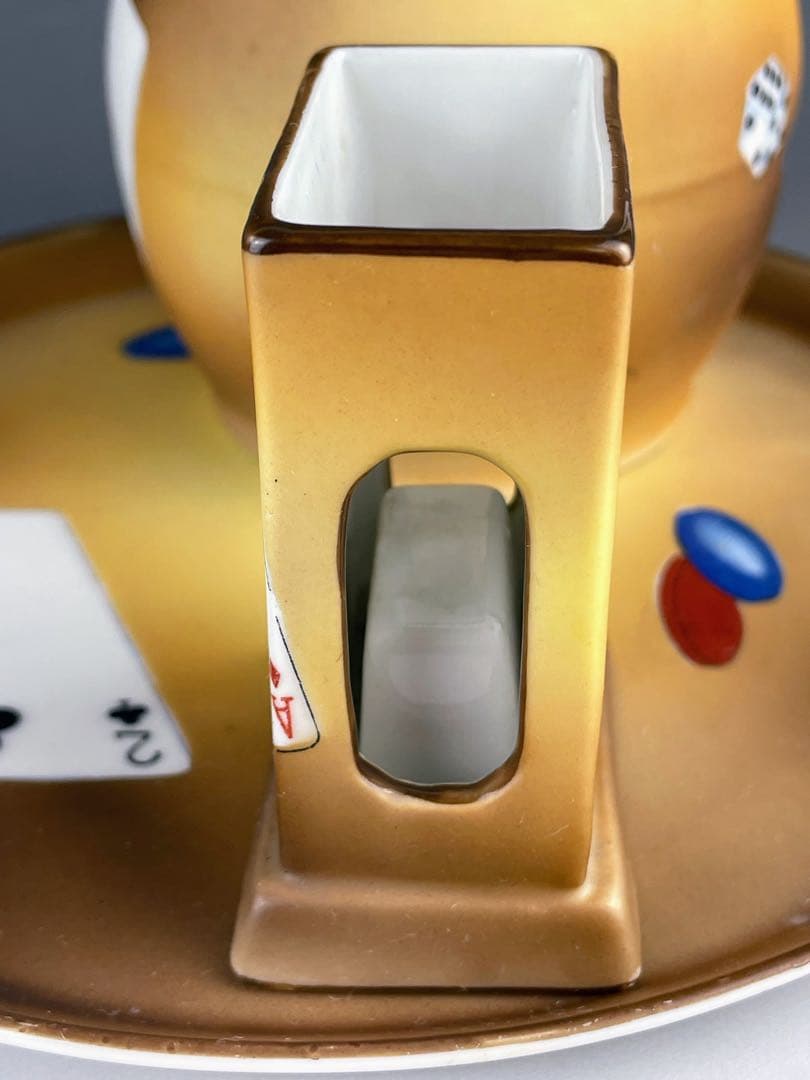 希少】オールドノリタケ トランプ紋 タバコ入れ マッチホルダー トレイ