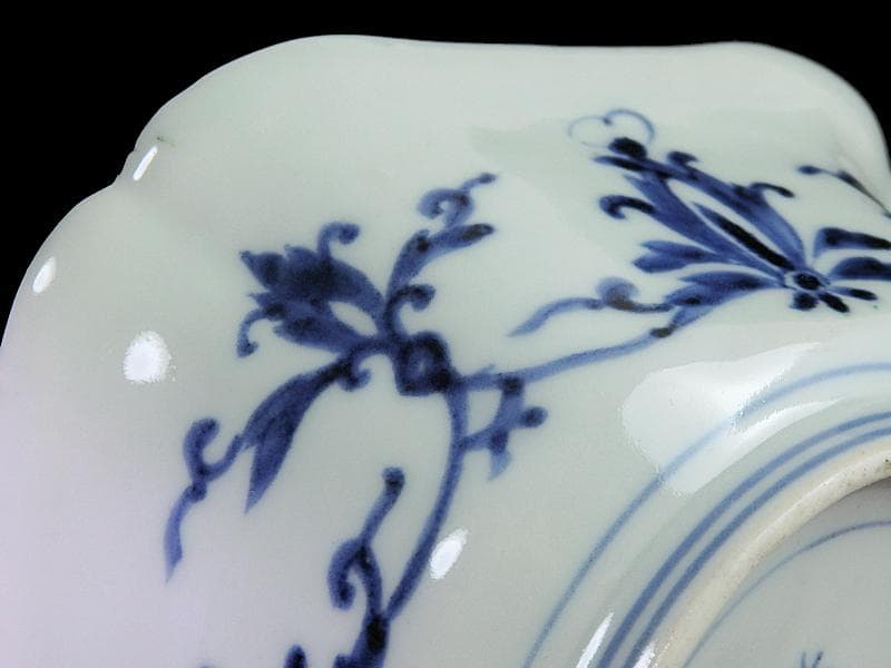 古伊万里　金襴手　獅子に牡丹の図　四方角向付　E990AS-CSb