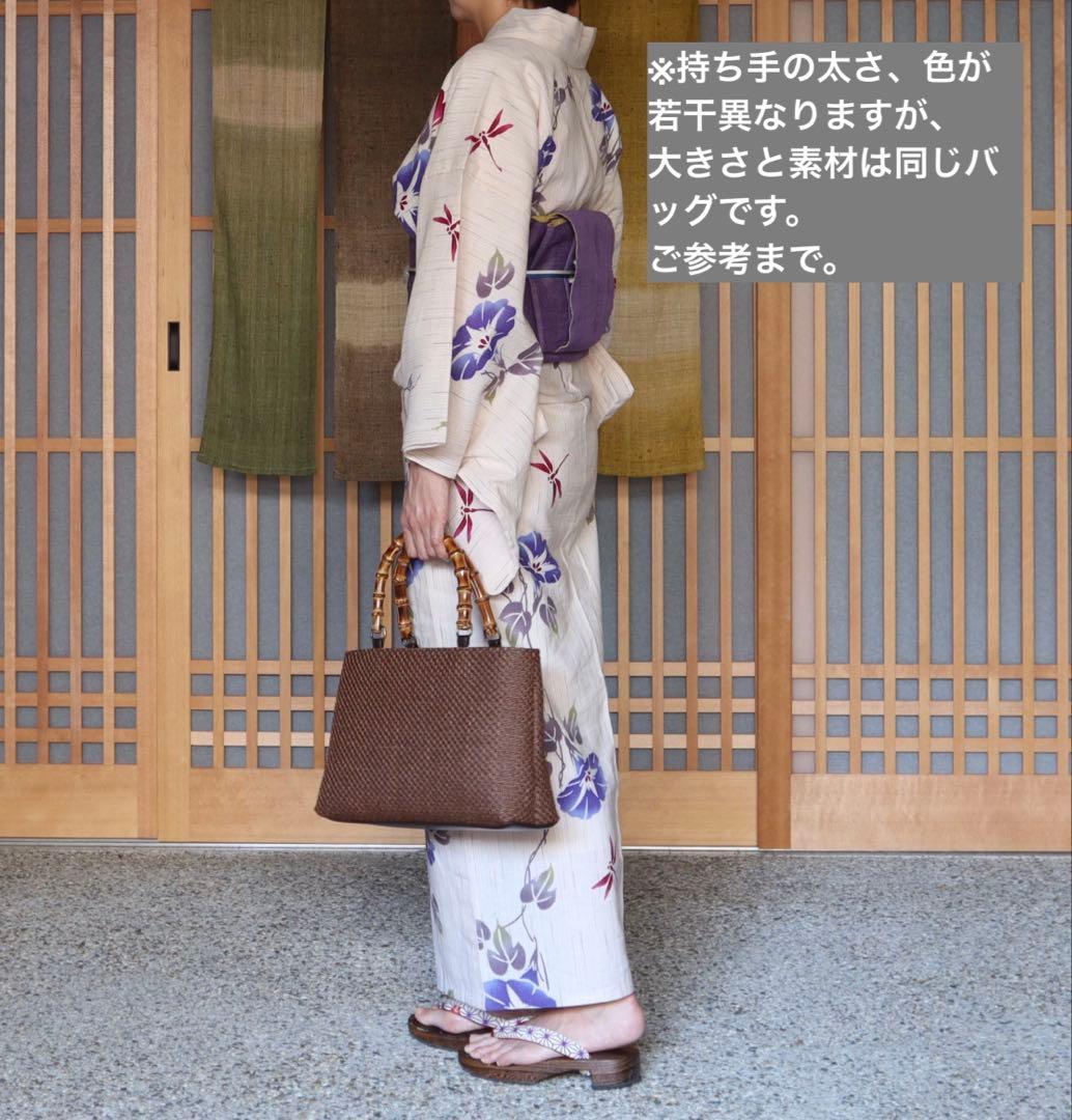 【新品未使用】カゴ風バッグ　ダークブラウン