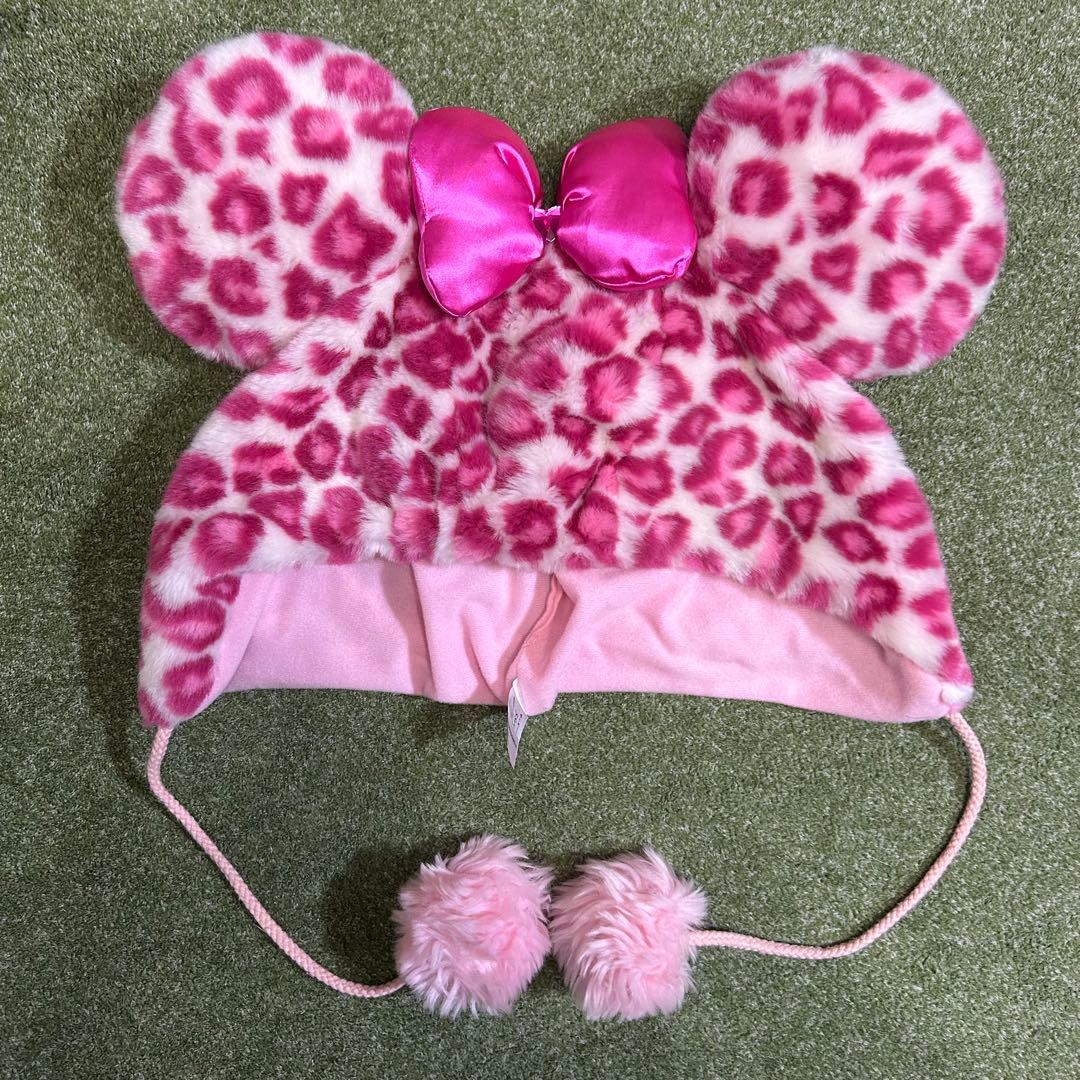ミニー ヒョウ柄 ファンキャップ ピンク ファンキャップ ヒョウ柄