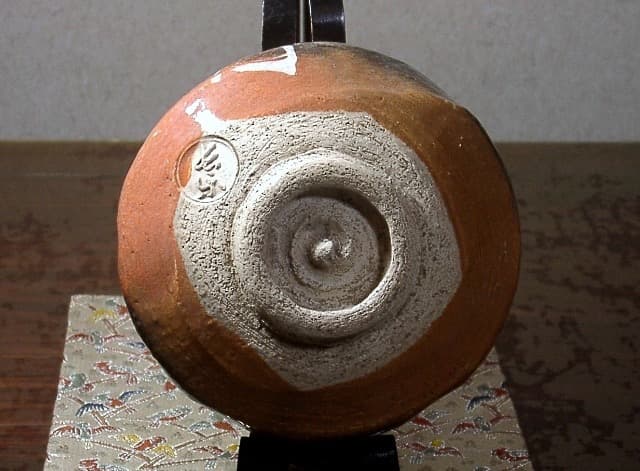 楽焼小川長楽 作黙雷老師直筆西江水在銘印茶碗無傷保証箱合。