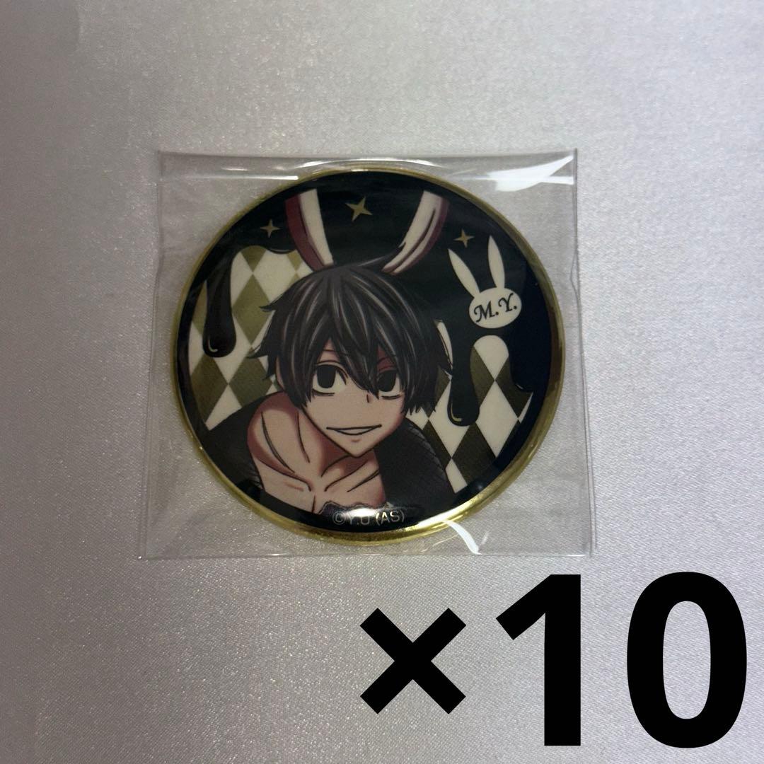 桃源暗鬼 淀川真澄 バニー 缶バッジ メディコス ゴールド 10点 桃源