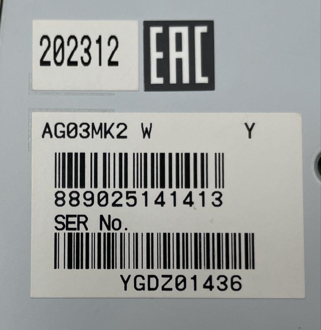 YAMAHA ライブストリーミングミキサー AG03MK2 ホワイト