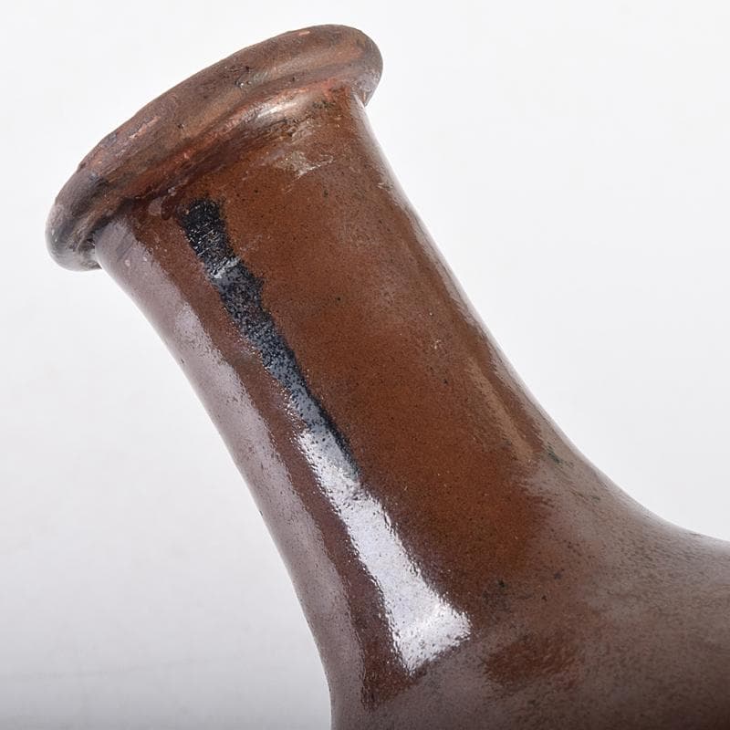 桂又三郎極め 江戸中期 古丹波 白釉花文徳利 V R7664B