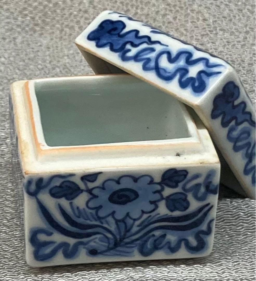 B179s 「染付鳳凰文 香合」十四代辻常陸製 共箱 宮内庁御用達 - メルカリ