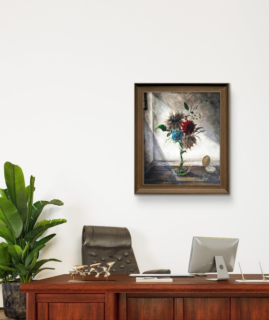 生命の受容 / モダン画 キャンバス 46×38㎝ F8 原画限り おしゃれ