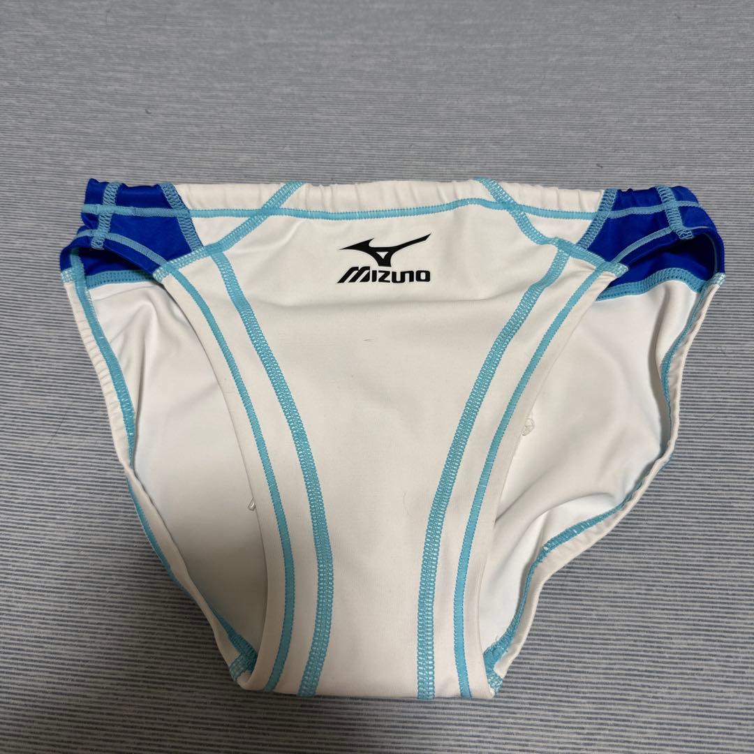 【激レア状態良】Mizuno 競泳水着 ホワイト/ブルー MIZUNO（ミズノ） 競泳水着 レディース FINA承認 ハイカット 別注