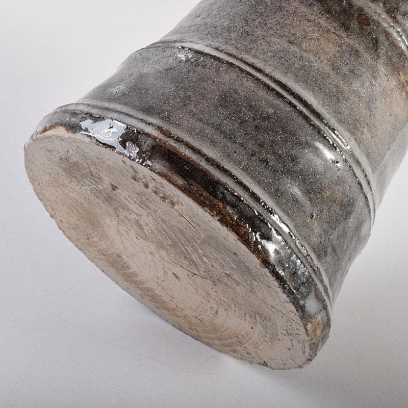 茶道具 泥中庵 真清水蔵六造 鼠志野 竹節花入 共箱 C R7878 - メルカリ