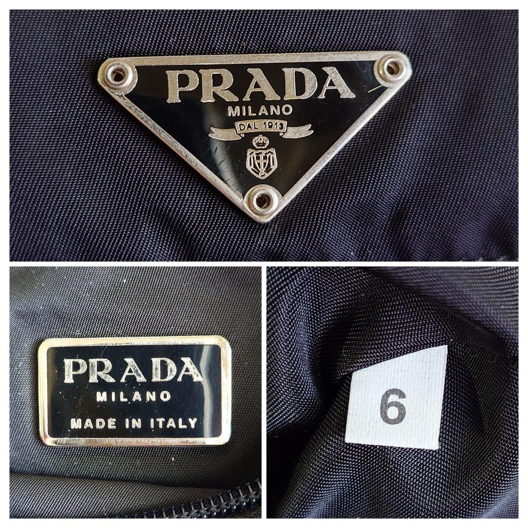 プラダ ショルダーバッグ 三角ロゴ サコッシュ ブラック 肩掛け ナイロン