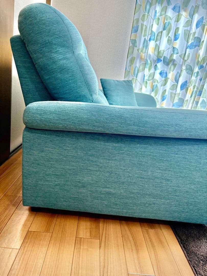 【引き取り限定】【説明必読】ニトリ N-Pocket ポケットコイルソファ 水色