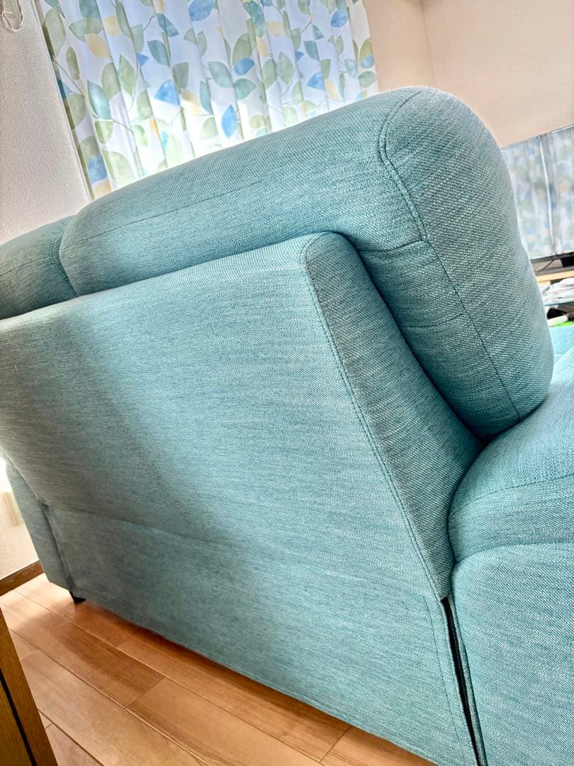 【引き取り限定】【説明必読】ニトリ N-Pocket ポケットコイルソファ 水色