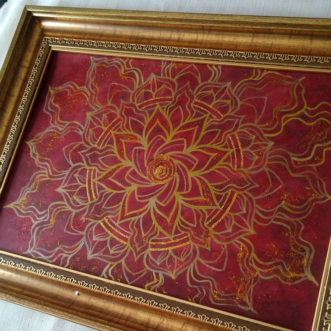 開運アート　赤い曼荼羅