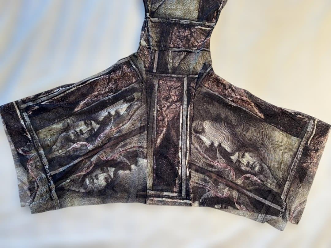 JeanPaul GAULTIER 総柄パワーネットワンピース&キャミソール