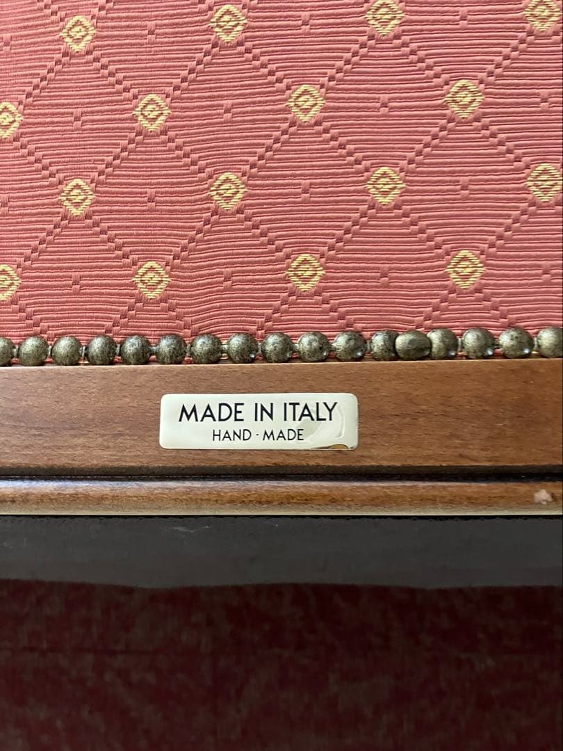 送料込】イタリア製 ハンドメイド チェア 2人掛け