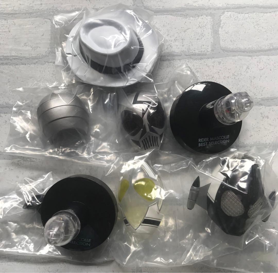 仮面ライダーマスクコレクション★マスコレ★映画編14種コンプリート 全て発光台座