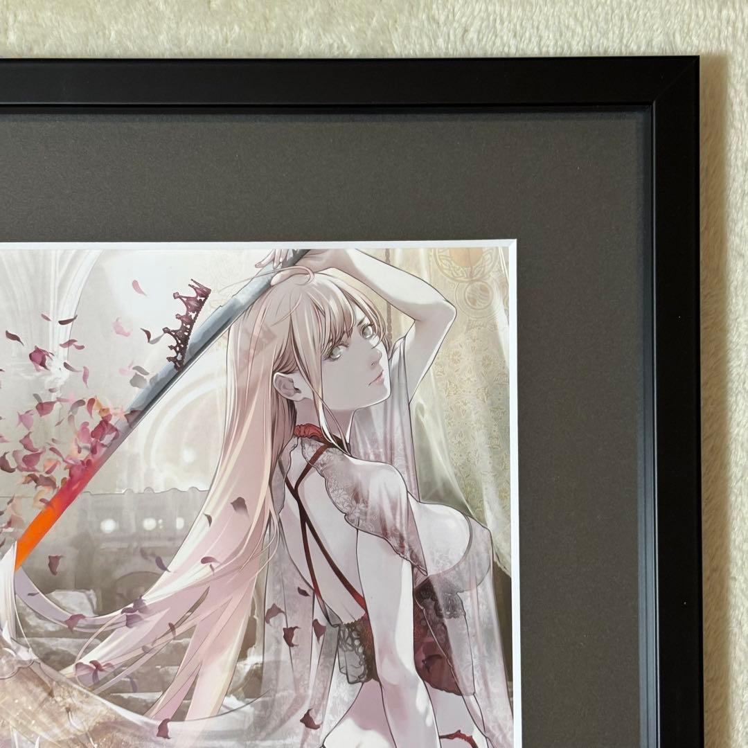 【新品】推しちゃれ 化物語 くじ A賞 額装高精細複製画 キャラファイングラフ