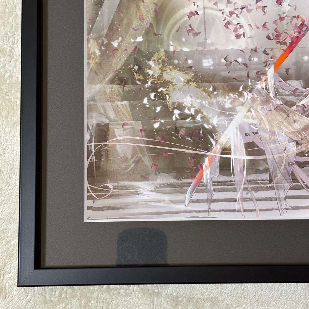 【新品】推しちゃれ 化物語 くじ A賞 額装高精細複製画 キャラファイングラフ