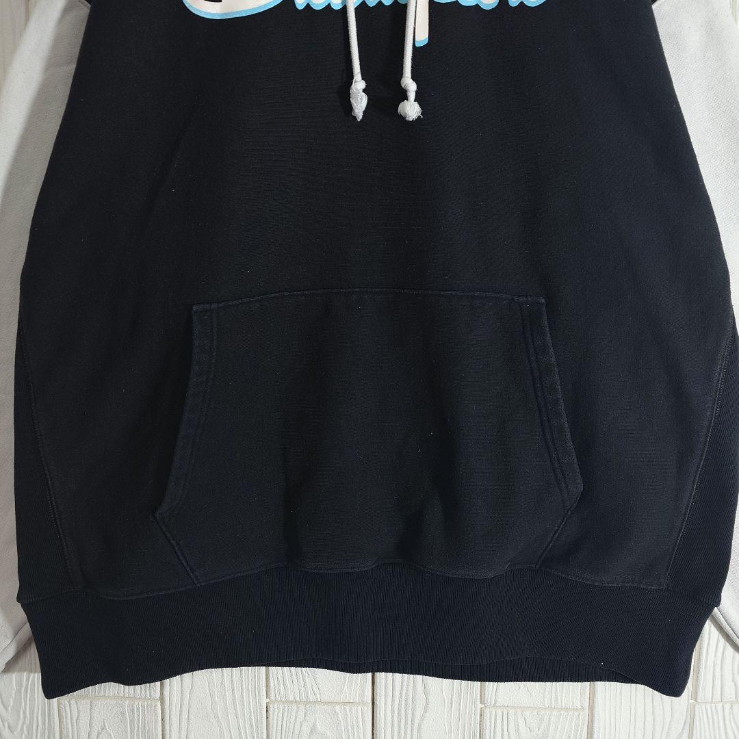 人気 チャンピオン リバースウィーブ スウェットパーカー 2XL ブラック 古着