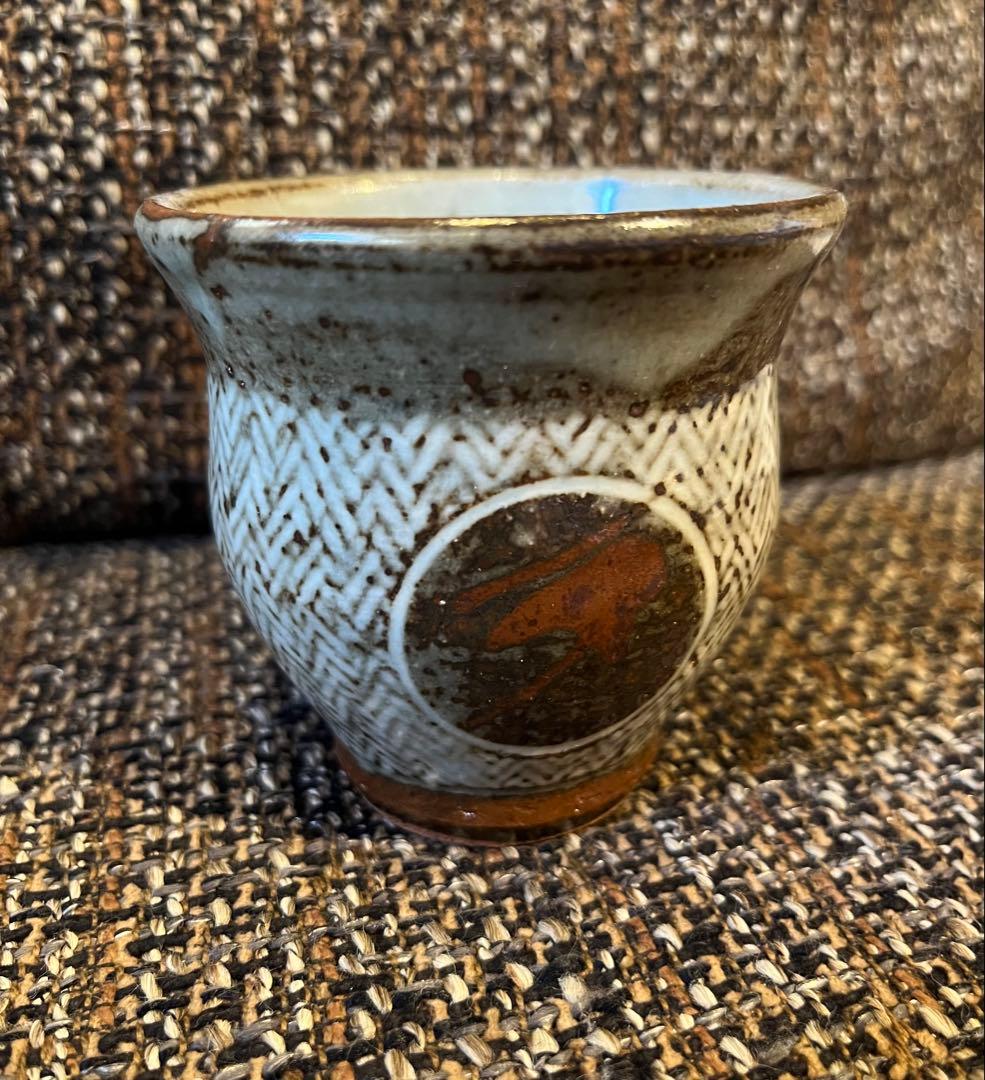 人間国宝 島岡達三 象嵌湯呑 共箱 本物保証 - メルカリ