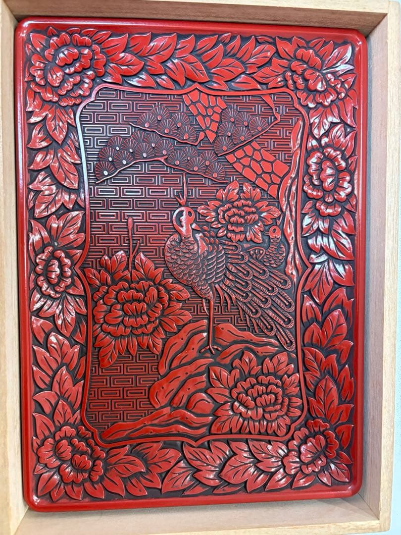 仙台堆朱 ミニトレー 花鳥彫 漆器 伝統工芸品 - メルカリ