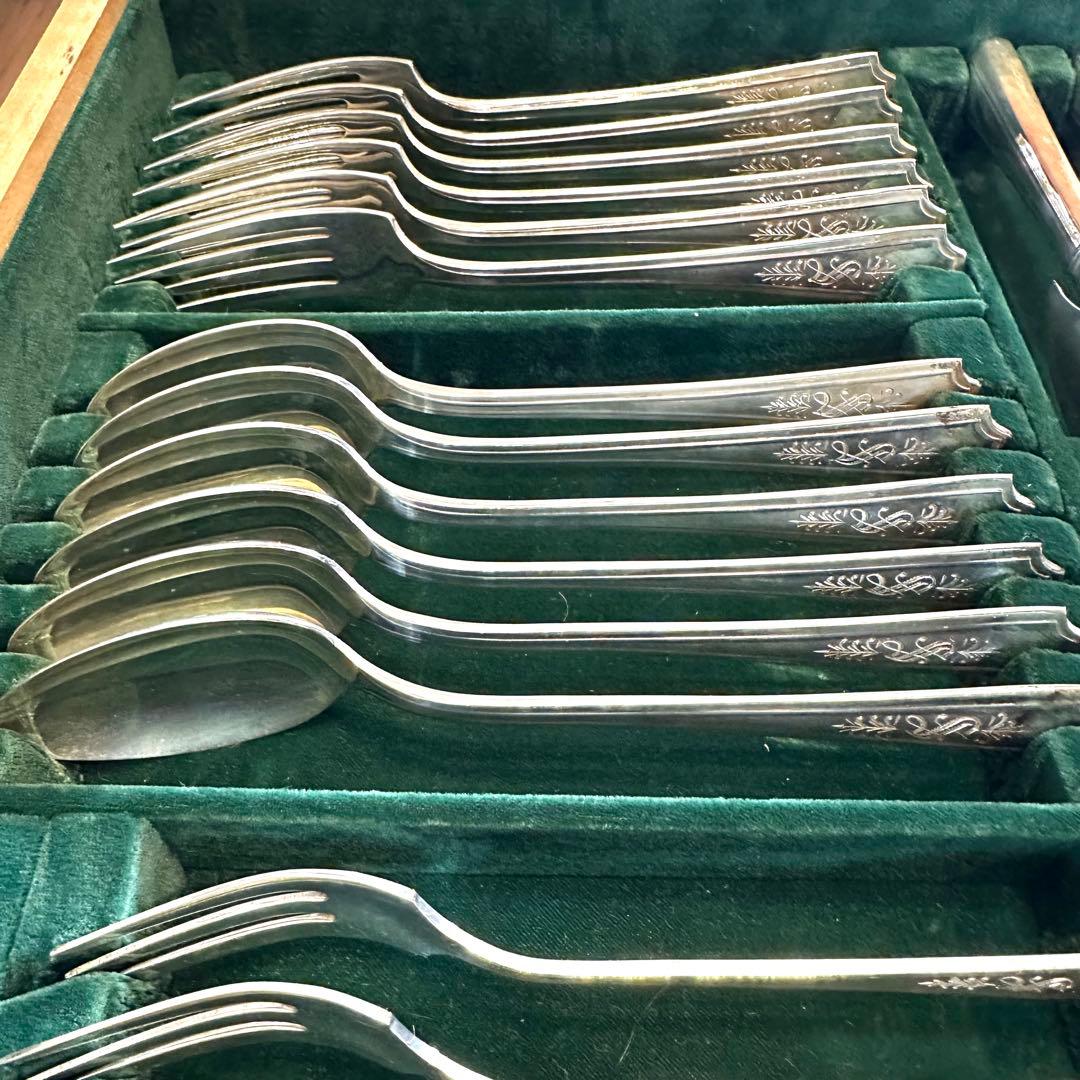 銀製SILVER950 3355gWAKOカトラリー83点セット