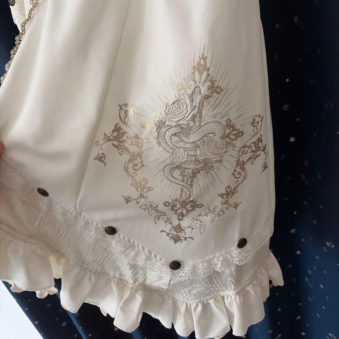 ozz oneste 編み上げスカート　白　美品